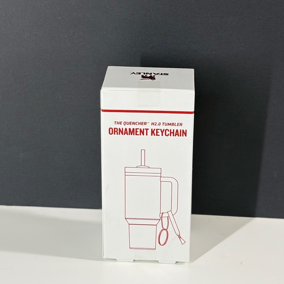 Stanley Ornament Keychain Polka Dot Frost and Strawberry Cream Twist Set BNIB - Picture 4 of 6